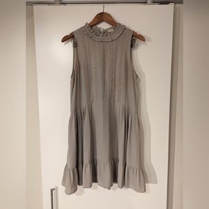 Sunday Best Aritzia Pearl Grey Flowy Dress M